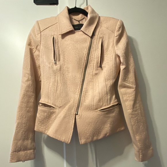 BCBGMaxAzria pink zippered, tailored blazer jacket - Picture 7 of 17
